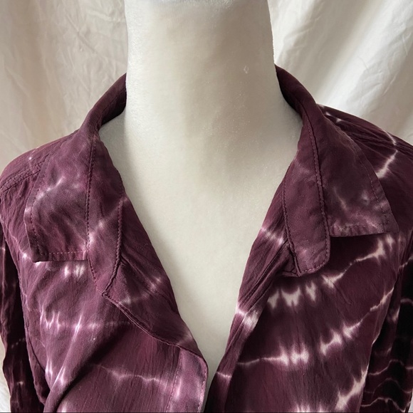 Bella Dahl Long Sleeve Button Down Tie-Dye Shirt - Picture 6 of 7